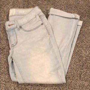 Light wash crop Jeggings